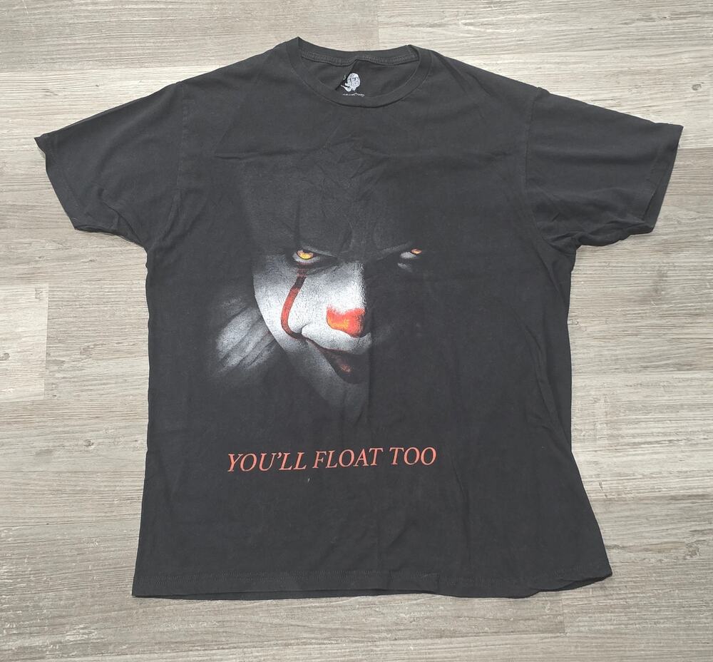 IT Pennywise You'll Float Too Graphic Short Sleeve Tee Shirt